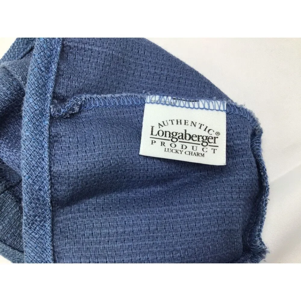 Longaberger Basket Liner Lucky Charm Blue Cottage Farmhouse Granny Vintage